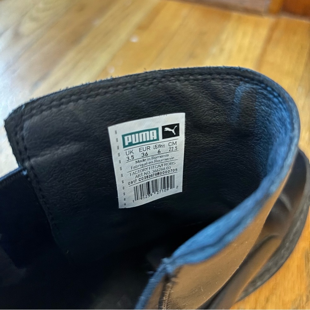 FENTY Puma CHELSEA Black Leather Boots - Picture 4 of 4